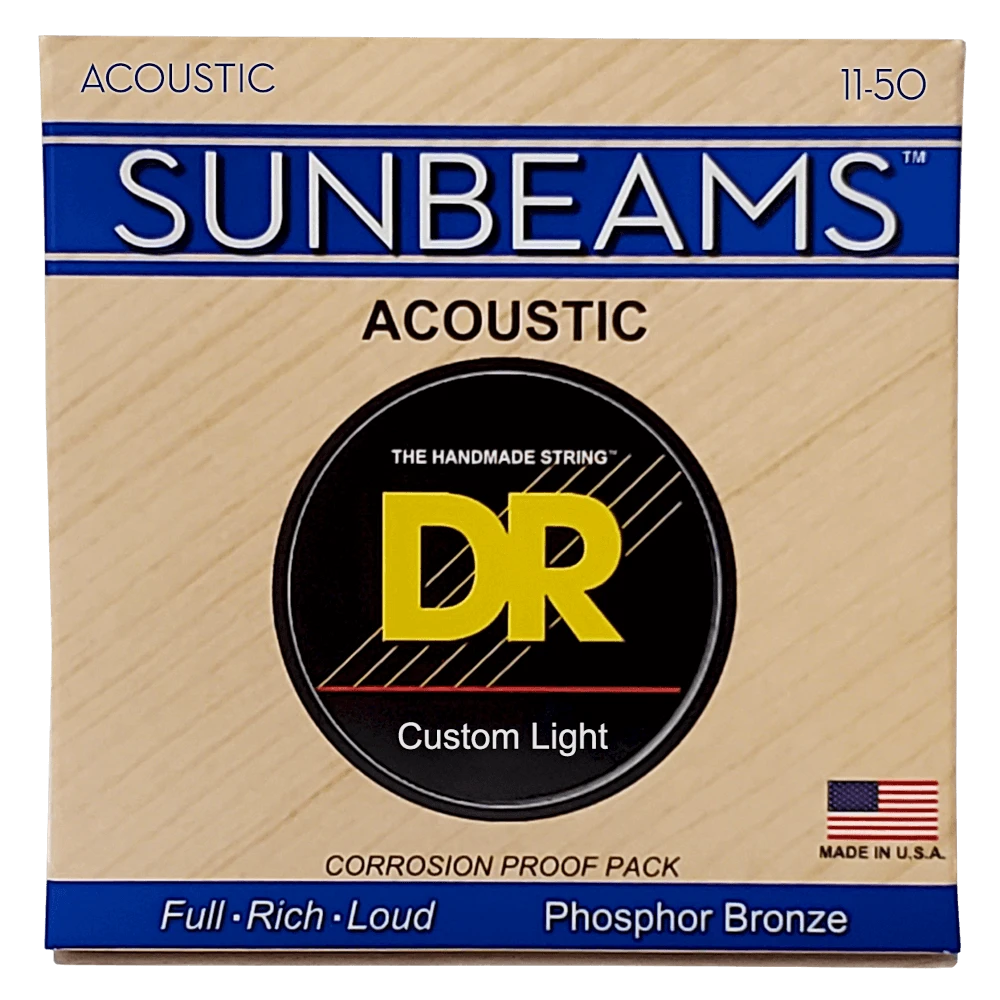DR Strings SUNBEAM Phosphor Bronze Custom Light 11-50